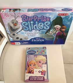 Disney Frozen Toys!! Sticker Puzzle & Game!