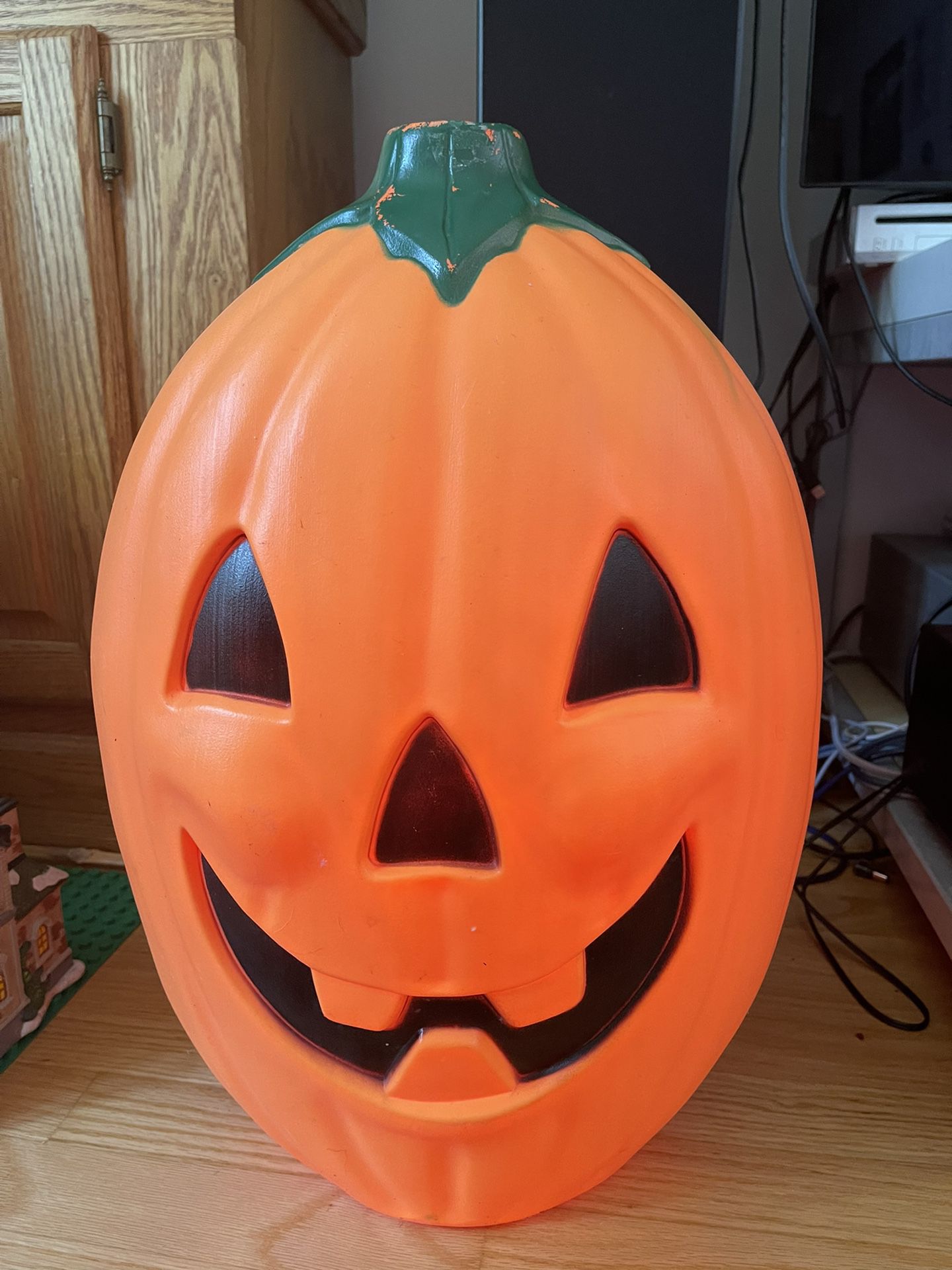 21” Tall Vintage pumpkin blowmold Light Halloween 