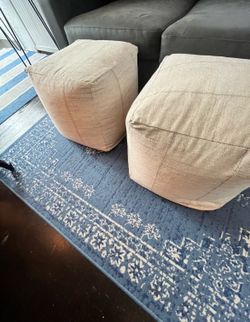 Modern Upholstered Cube Cushions For Sale