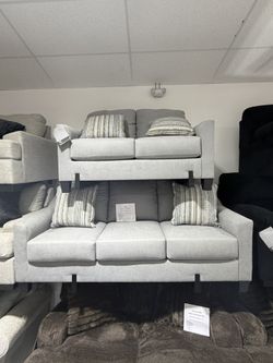 Light Grey Sofa + Loveseat