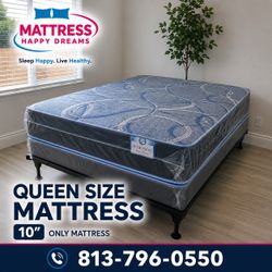Queen Size Mattress 10 Inch | Also Available in Twin, Full, & King | New From Factory | Same Day Pickup & Delivery 🚚 Available!