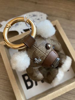 Louis Vuitton Brown Shearling Teddy Bear Bag Charm and Key Holder