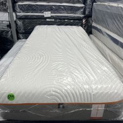 TWIN XL TEMPURPEDIC CONTOUR SUPREME MATTRESS & BOX SPRING BED SET