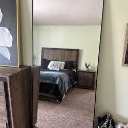 Large Mirror- Black Frame- 5’ 9” X 2” 8”