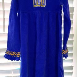 Girls Long Sleeve Lsu Dress Size 8