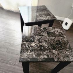 Coaster 2 Piece Faux Marble Top Rectangular Coffee Table 