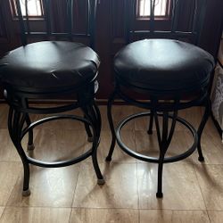 Both Two Swivel Bar Stools