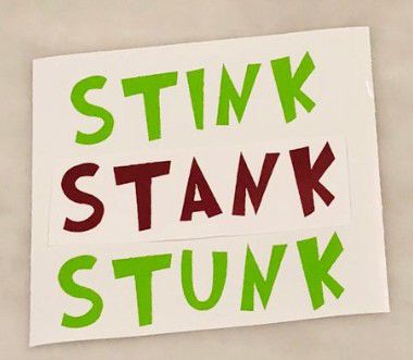 Christmas Grinch stink stank stunk decal sticker