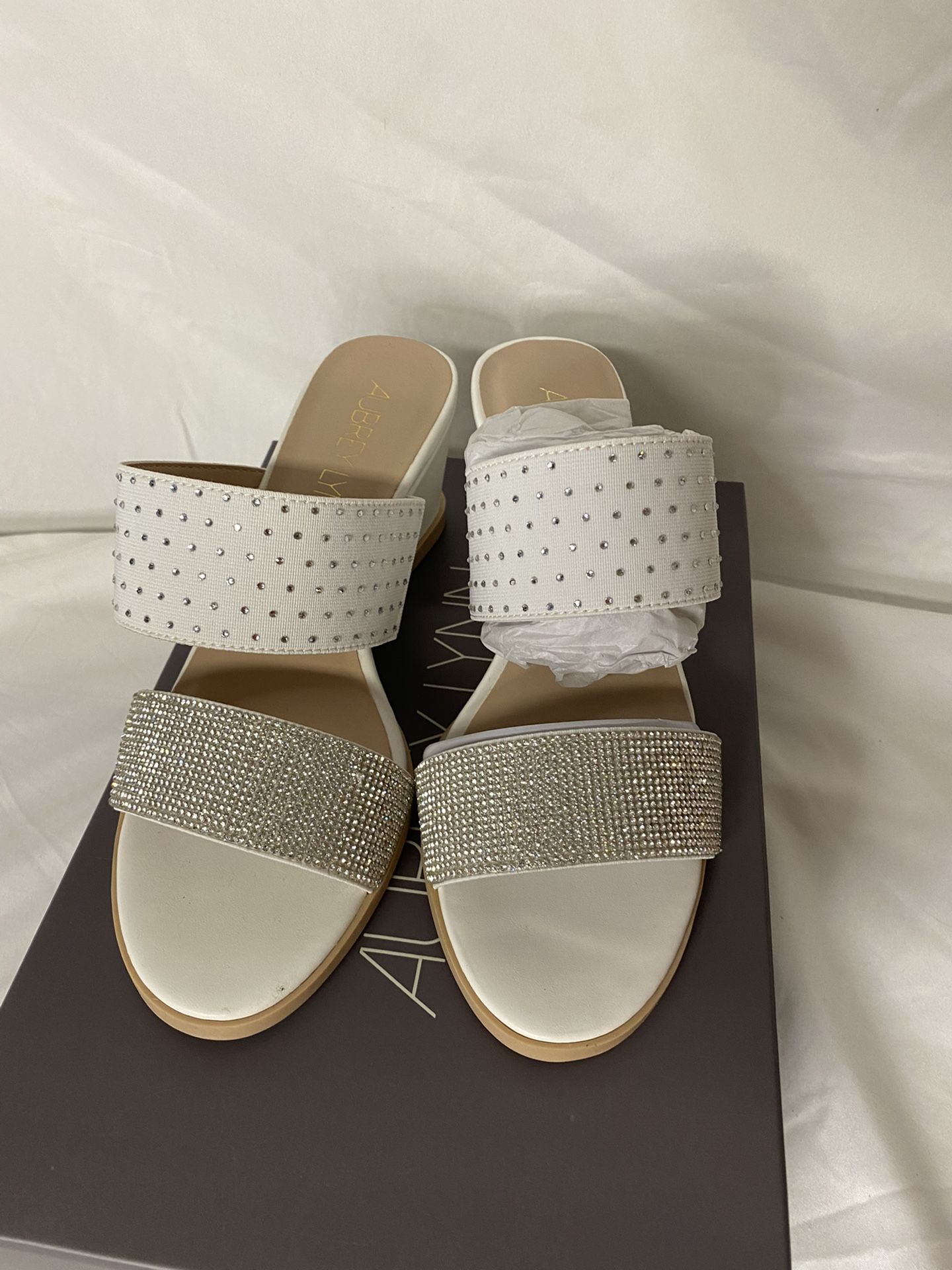 Aubrey Lynn Wedge Slides Size 7