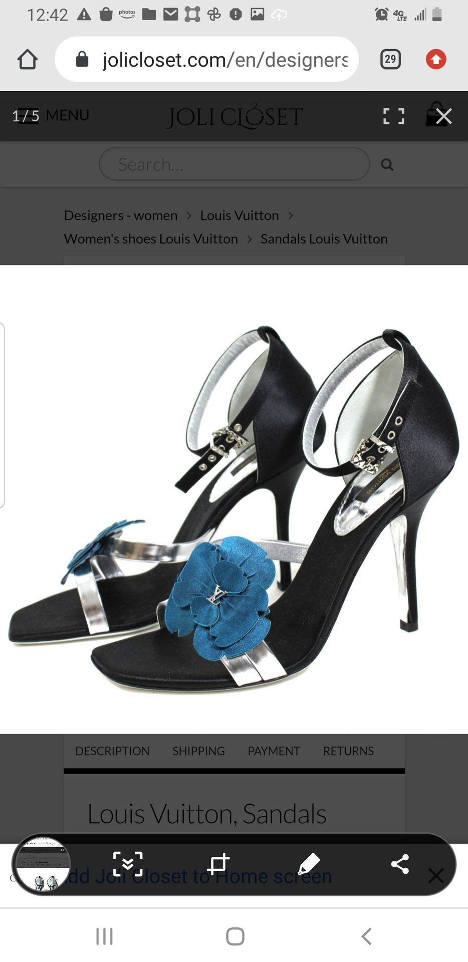 Louis Vuitton Shoes Size 38/ Size 8