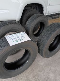 Tires taken off from a Tacoma 3 are good 1  has a nail needs a patch