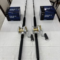 New Shimano Talica 50  2 Speed on Shimano Tallus 30-80lb Rods 