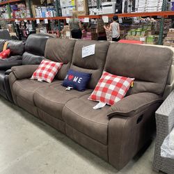 Sofa Recliner 3 Seat, Brown Fabric, Super Soft And Comfy, Never Used 