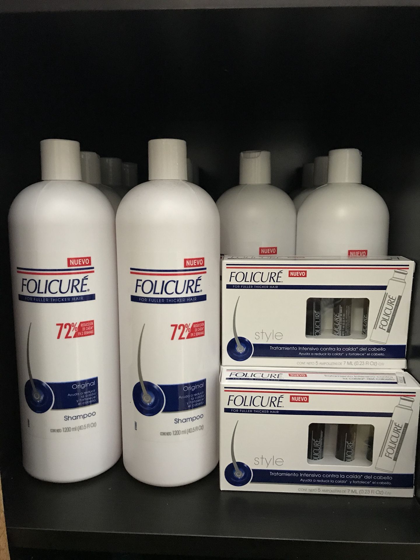 Folicure shampoo and ampoyetas