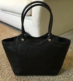 Coach Bleecker Legacy Black Shoulder Handbag Tote Purse F14383 – LIKE NEW CONDITION