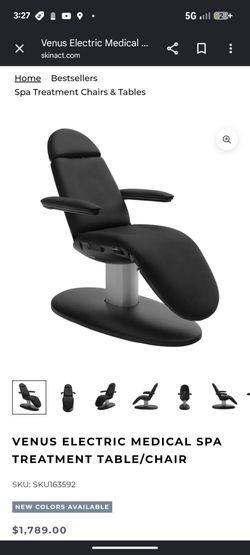 Skinact Venus electric medical spa treatment table/chair mint