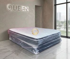 Queen Mattress Set PillowTop – Brand New –  Same Day Delivery Available 🚚