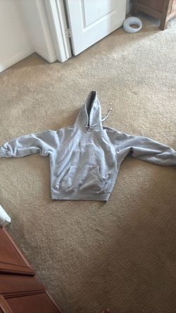 Grey box logo supreme hoodie