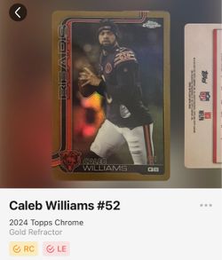 Caleb Williams 11/50 Gold Refractor