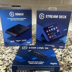 🎮 Elgato Streaming Gear – Like New (Cam Link 4K, Stream Deck, HD60 X)