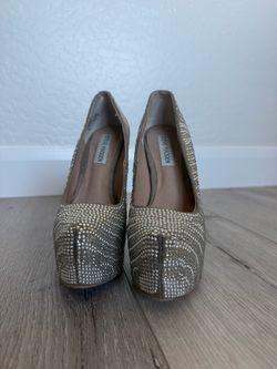 Steve Madden Silver Embellished Stiletto Shoes