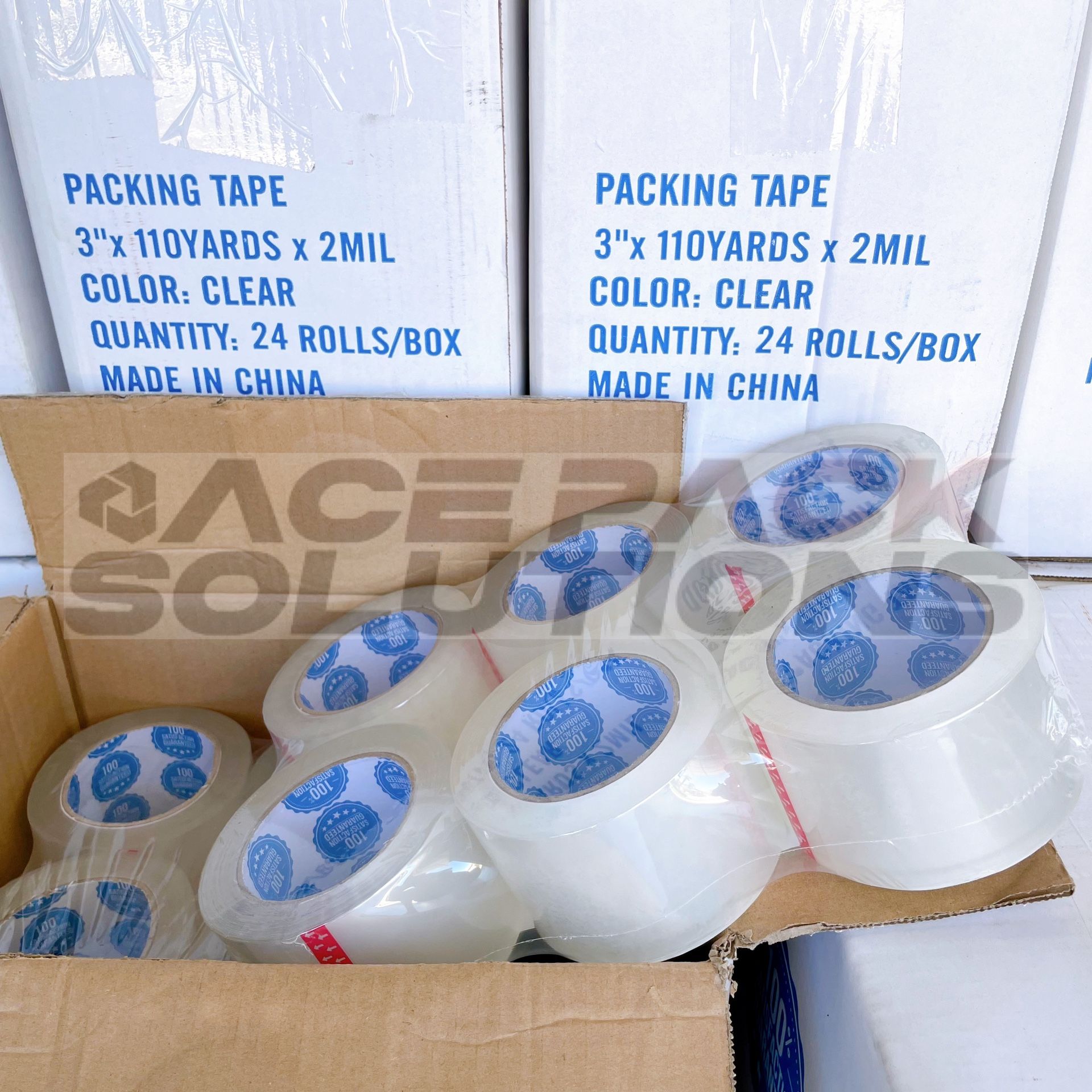 48 Rolls 3” Clear Packing Tape Heavy Duty Carton Packaging Office Tape