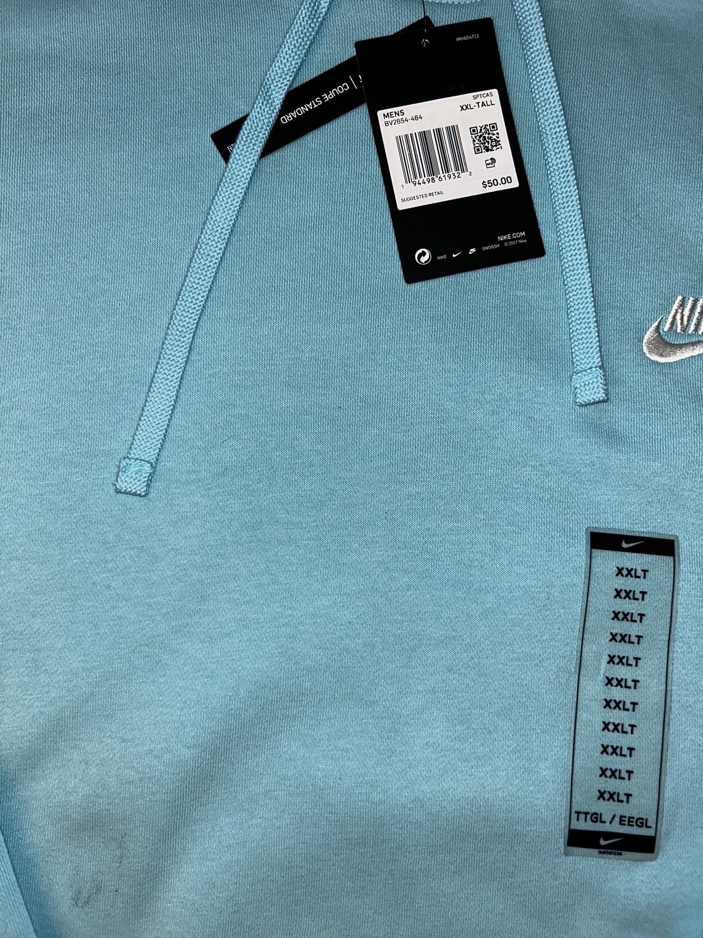 Nike Baby Blue Hoodie Size 2XL Tall Men's NEW for Sale in Bedford Park, IL  - OfferUp