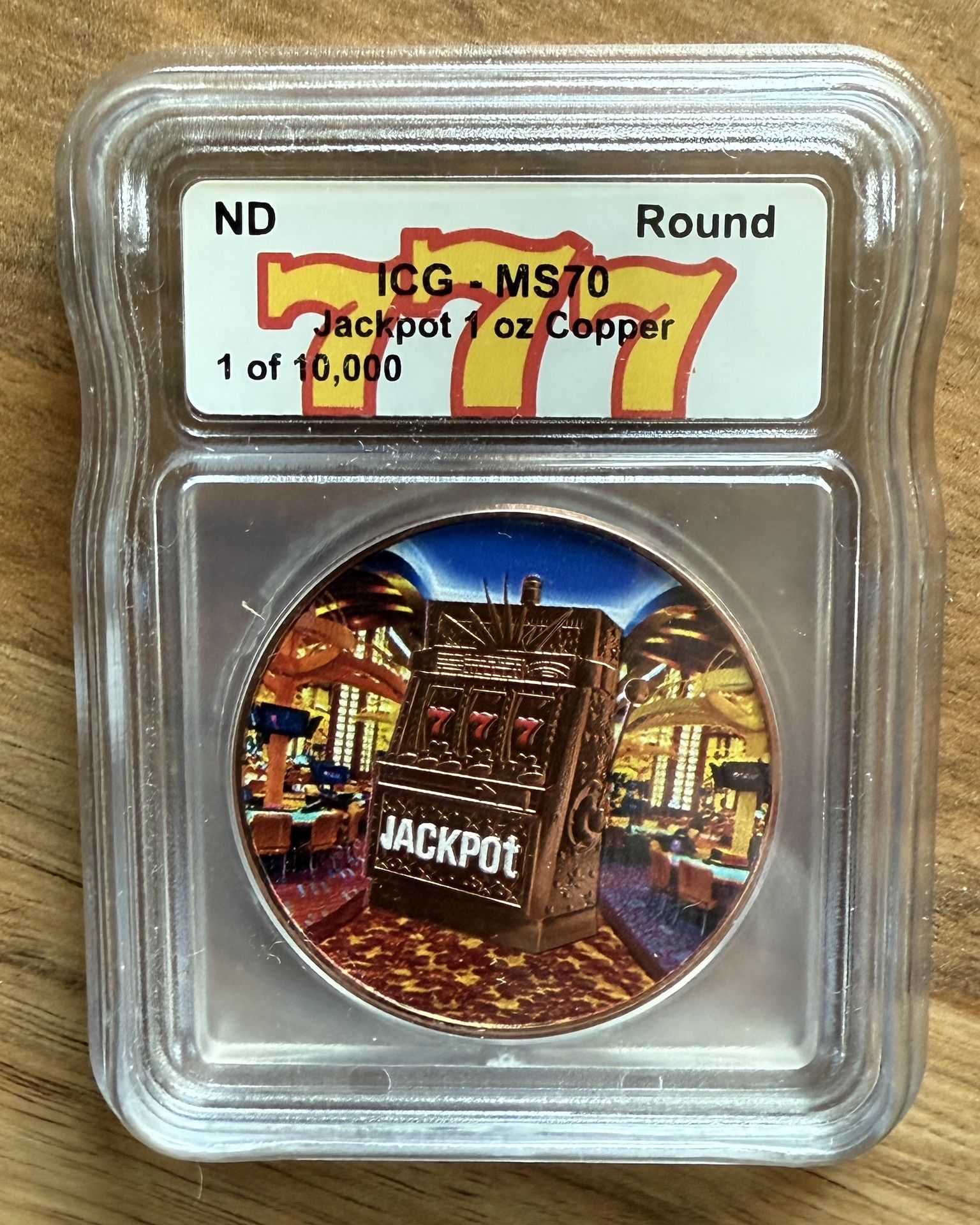 Las Vegas Colorized One Oz Copper Coin
