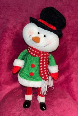 Christmas 18” Bobble Wobble Jiggle Wiggle Bobbly Wobbly Snowman Greeter Like NEW! RARE!