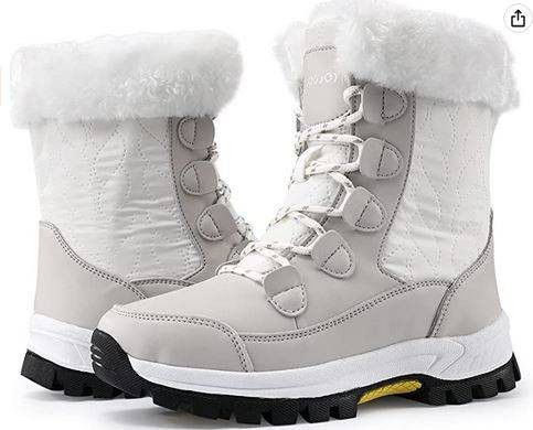 NEW Size 7 Women Snow Boots Winter Furry Mid Calf Shoes 

