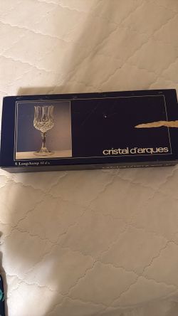 Beautiful crystal wine glasses