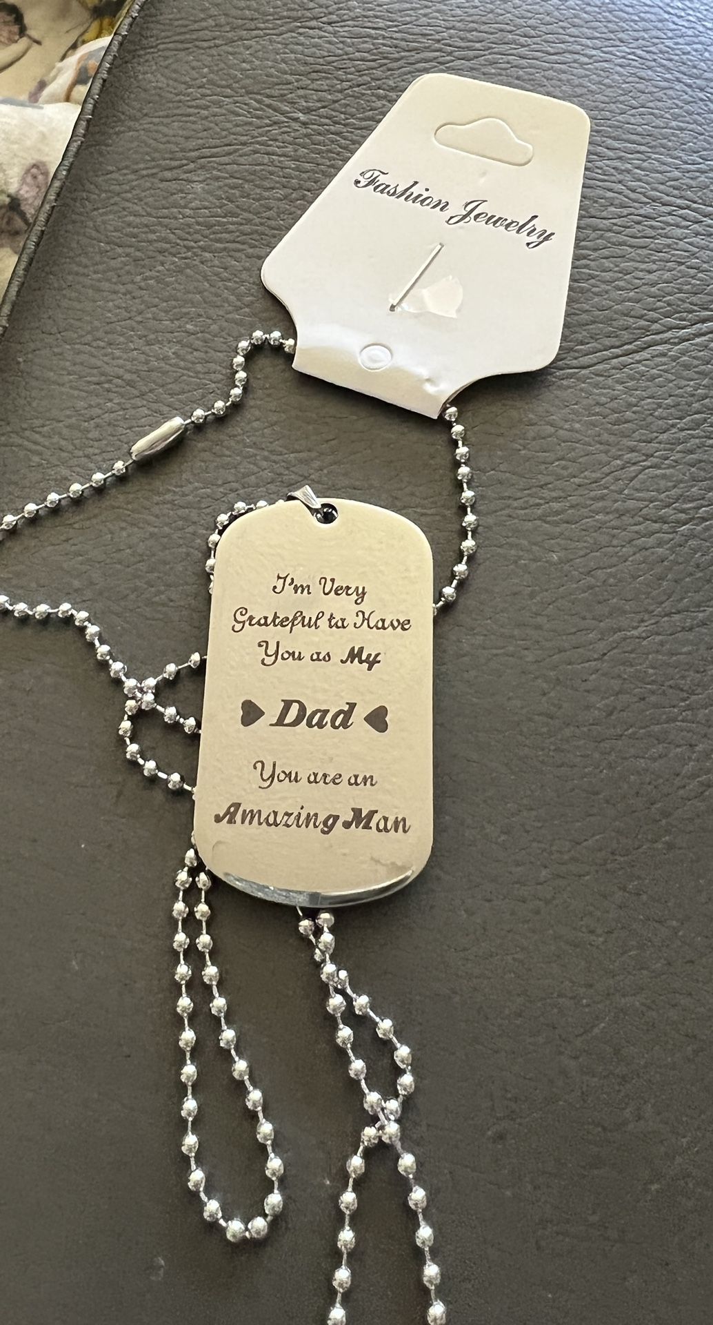 Dog Tag Gift Necklace For Dad