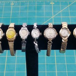 Lot of 7 Vintage Mechanical Watches- Swiss, 10k Rolled Gold