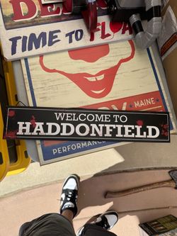 Spirit halloween Welcome to Haddonfield sign