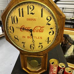 Coca-Cola Wooden Clock