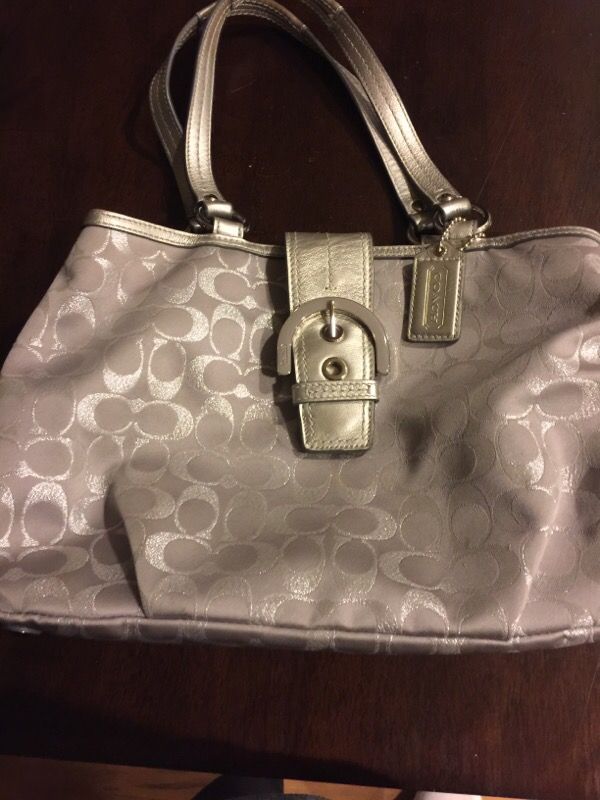 Purple coach purse