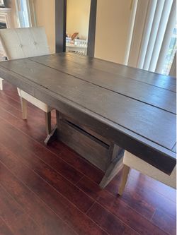 Dining room table, coffee table with storage and side table