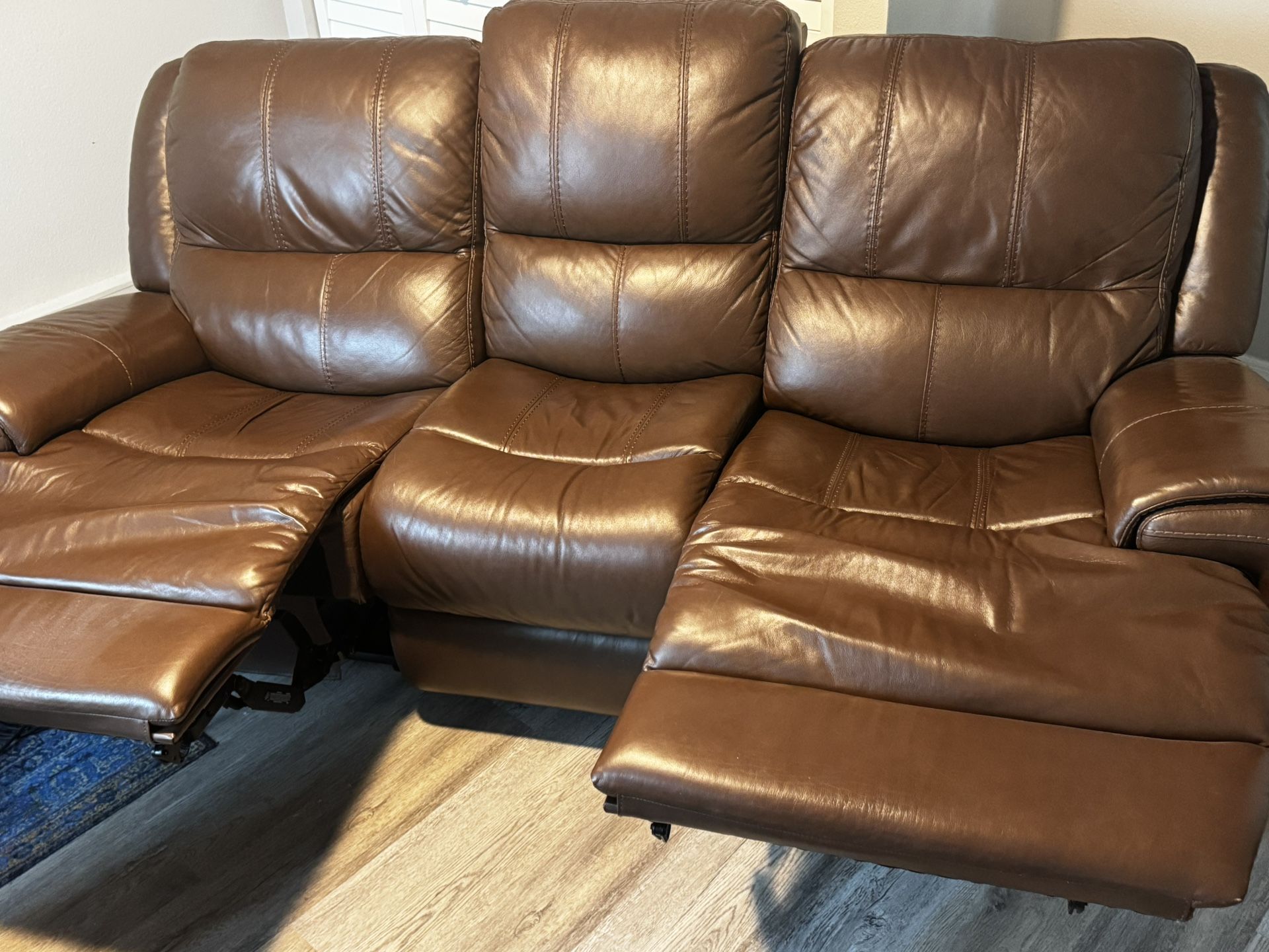 Leather Power Reclining Sofa
