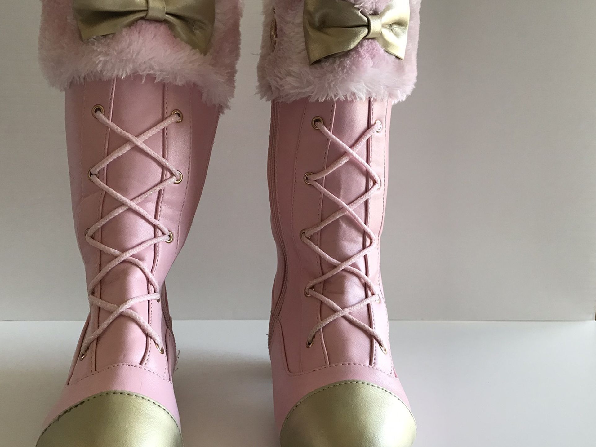 GIRL PINK LOVELY BOOTS SIZE 12