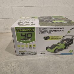 Greenworks 40 Volt Lithium Max Electric Lawn Mower 