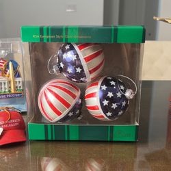 Three Glass Ornaments