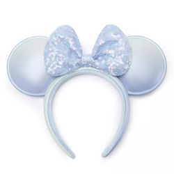 New Minnie Mouse Ear Headband for Adults – Winter Blue