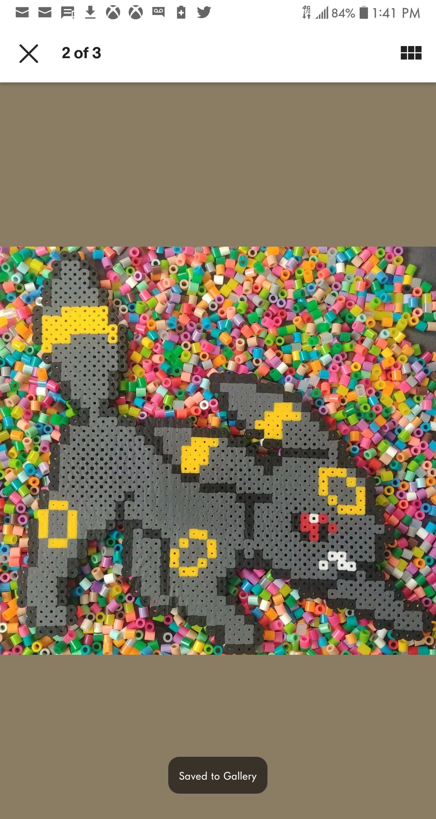 Pokemon Umbreon Perler Bead Pixel Art