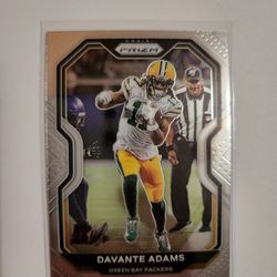 DAVANTE ADAMS PACKERS 2019 PRIZM PANINI RARE SPORTS CARD !
