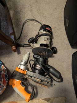 Power Tool Lot – Router, Sander, and Drill