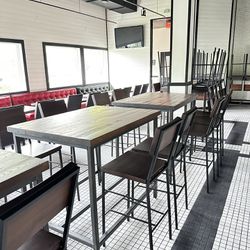 Bar Table Set With 2 Or 4 Chairs