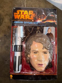 Star Wars mask, Anakin, Skywalker and Lightsaber costume