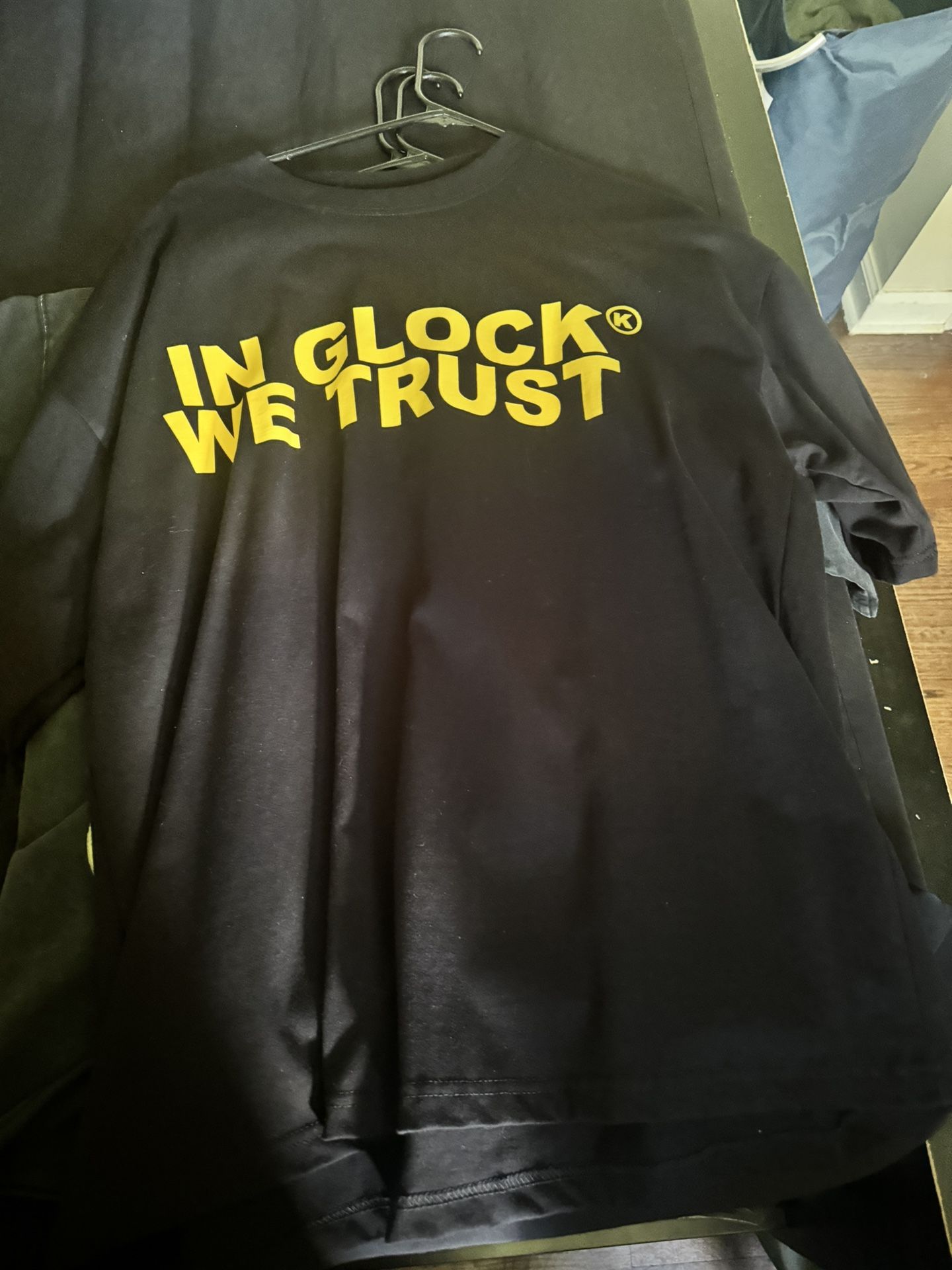 Oversized “In Glock We Trust” tee