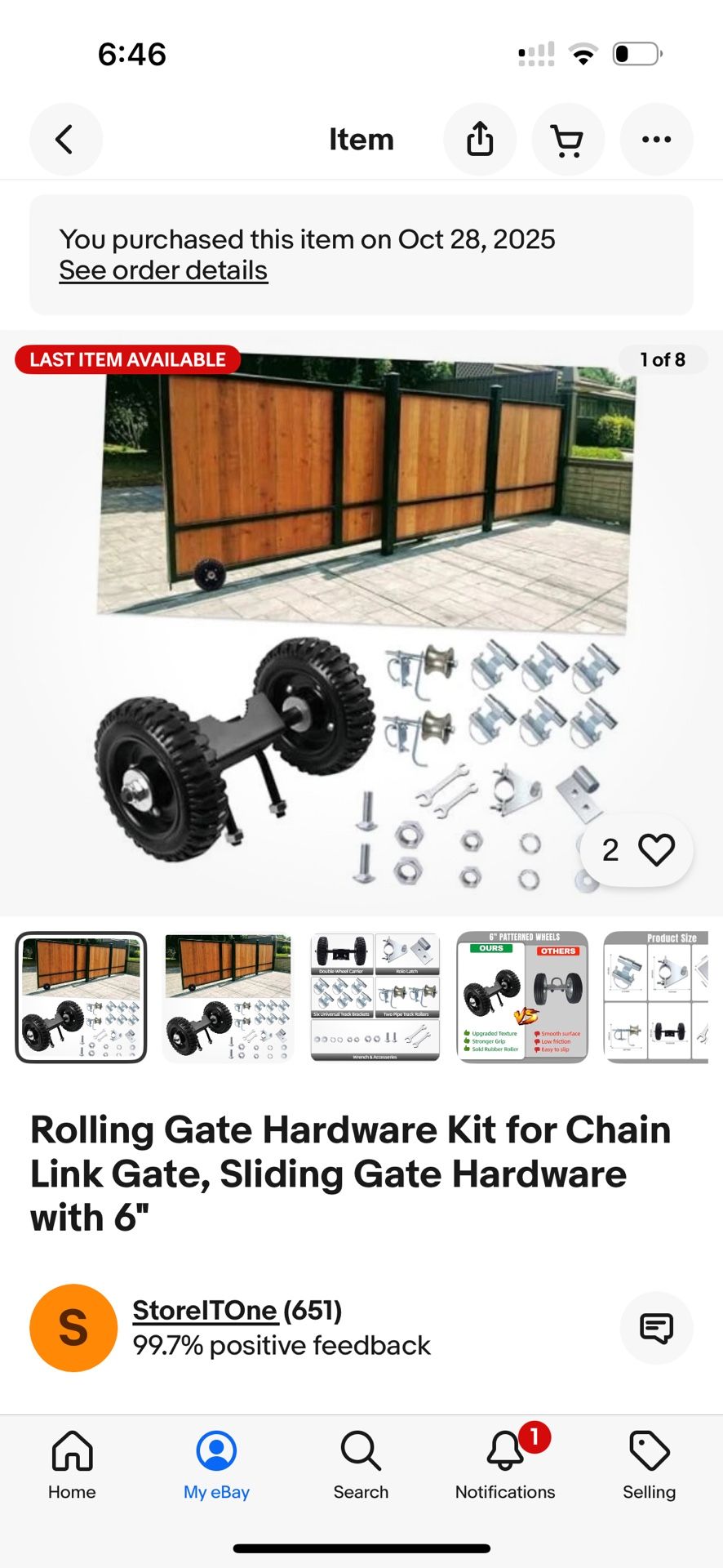 Rolling Gate Kit 