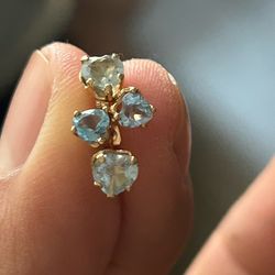 14 and 10kt topaz earrings